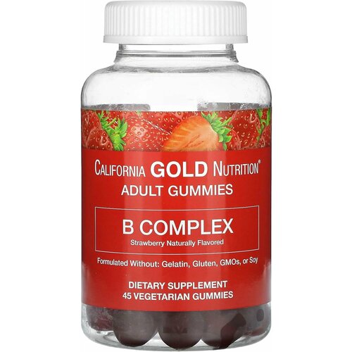 California Gold Nutrition B Complex 45 vegetarian gummies (Б комплекс) активация шаг 2 california tan complex