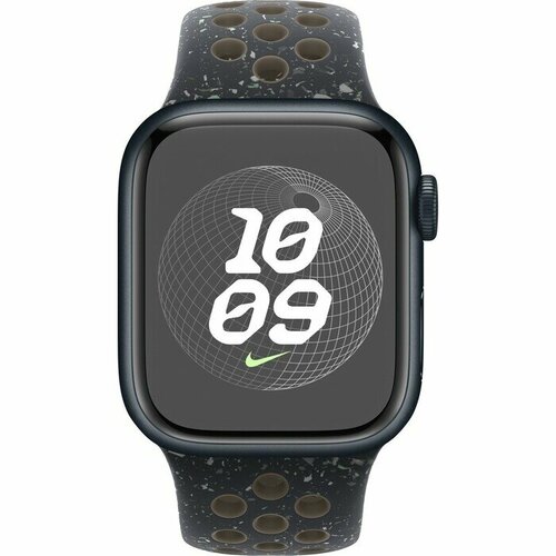 Смарт-часы Apple Watch Series 9 A2978 41мм OLED корп. темная ночь Nike Sport Band разм. брасл: S/M (MR9L3LL/A/MUUN3AM/A)