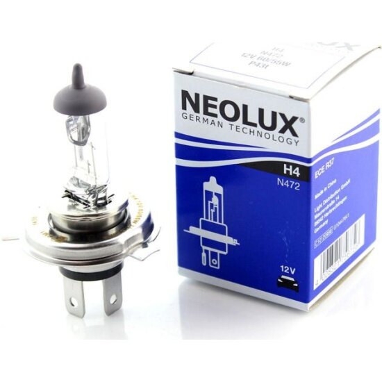 Лампа Neolux H4 12V-60/55W P43t, 1 шт, N472