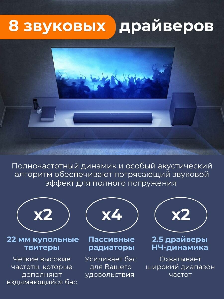 Саундбар Xiaomi Redmi TV Soundbar (MDZ-34-DA) (инструкция, переходник в комплекте)