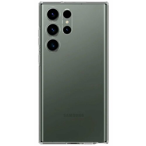 Накладка силиконовая Clear Case для Samsung Galaxy S24 Ultra прозрачная накладка силиконовая для samsung galaxy s24 ultra под карбон чёрная