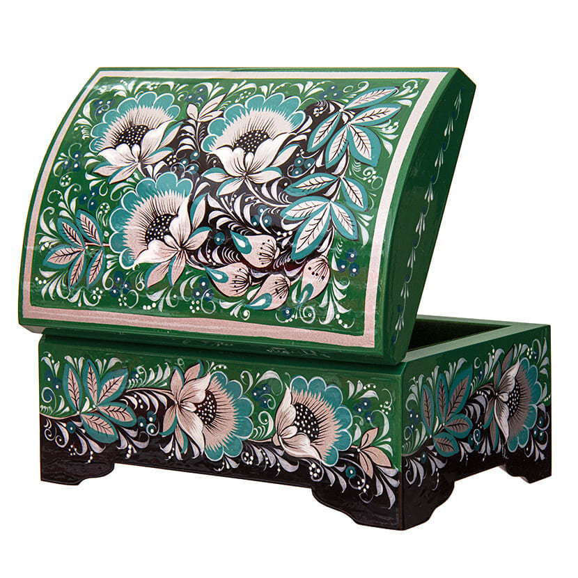 фото Шкатулка хохлома Волшебный сундучок 17 х 11 см