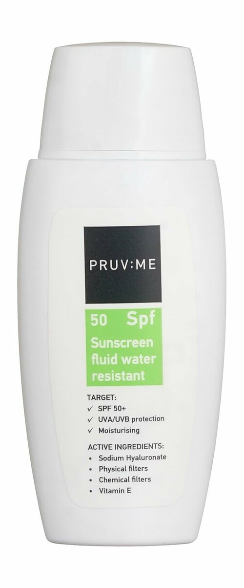 Водостойкий солнцезащитный флюид для лица / Pruv: Me Water Resistant Sunscreen Fluid SPF 50