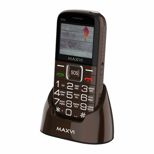 Телефон MAXVI B5ds, 2 SIM, brown сотовый телефон maxvi b5ds black
