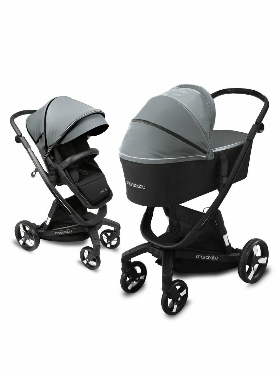 Коляска 2в1 AmaroBaby Tutum, Grey (Серый)