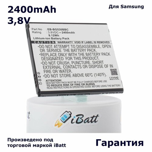 Аккумулятор iBatt 2400mAh 3,8V для Galaxy J2 2018 SM-J250F/DS SM-G531F SM-G570F/DS SM-J260 SM-J500H Galaxy J2 Pro Galaxy J3 2018 SM-J250