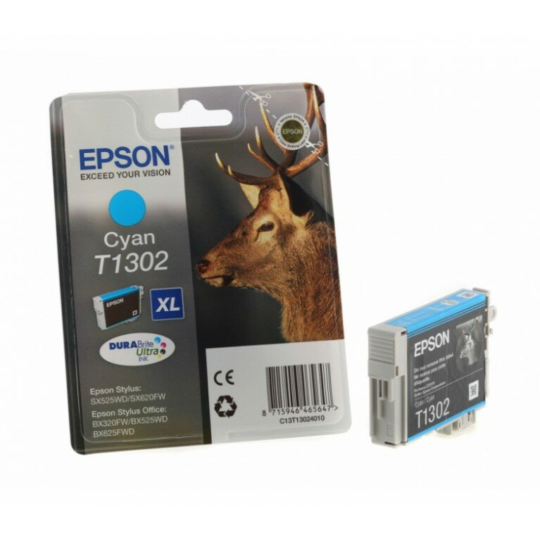 Картридж Epson C13T13024010, 765 стр, голубой