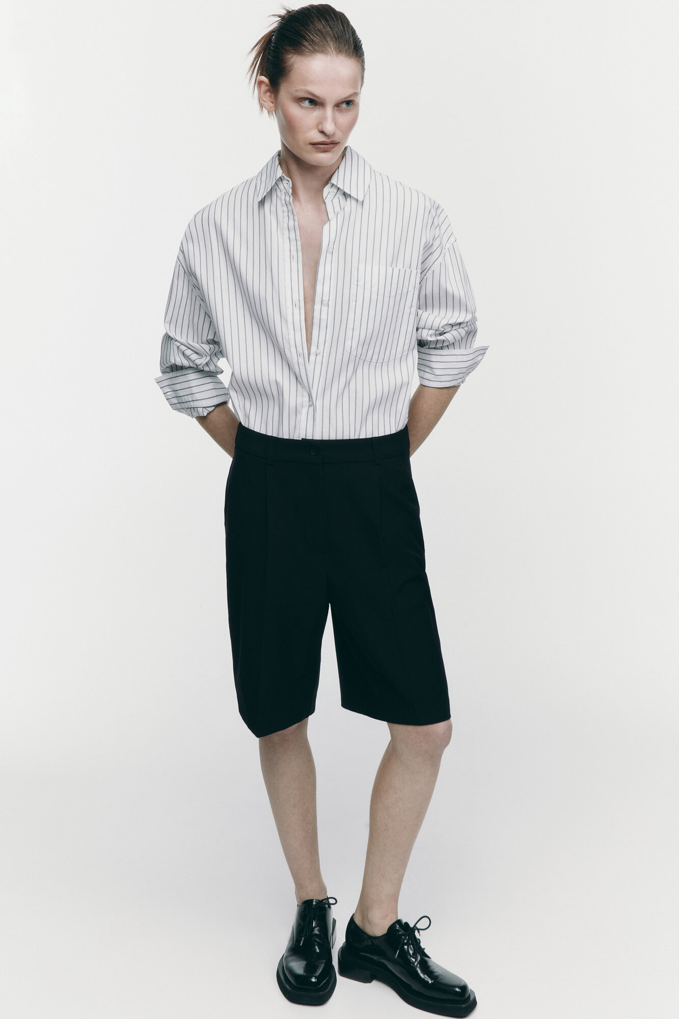 фото Шорты Bermudas костюмные со средней посадкой Befree Bermudas3-50-XL