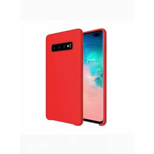 Samsung Galaxy S10 Силиконовый красный чехол для Самсунг галакси с10 бампер накладка, red защитный противоударный матовый чехол 1 silicone case для realme c33
