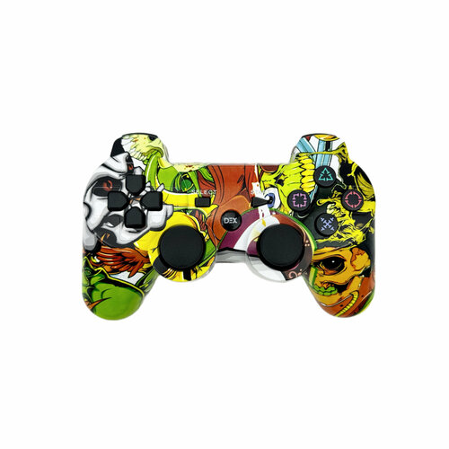 Геймпад для PS3 и ПК беспроводной/джойстик для ПС3 геймерский Bluetooth Мексика зеленый, желтый