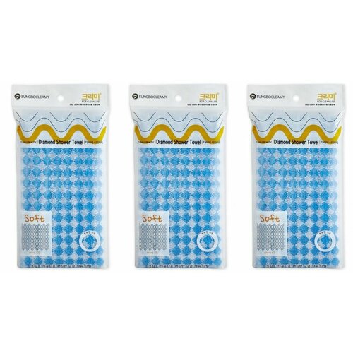 Shower Towel Мочалка для тела С плетением Сетка Diamond, 28х100 см, 3 шт