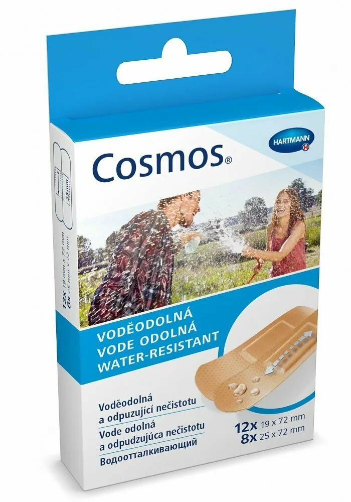 Hartmann Cosmos Water-resistant пластырь водоотталкивающий 2 размера, 20 шт. бежевый