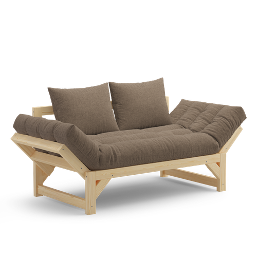 Диван трансформер на каркасе из натурального дерева, экологичный, коричневый