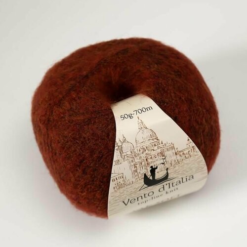 Пряжа Vento'd'Italia Yak Soft 04 Венто д'Италия Як Софт, 30% экстратонкий пух яка, 44% мериносовая шерсть, 22% нейлон, 4% спандекс, 50 г, 700 м, 1 моток.