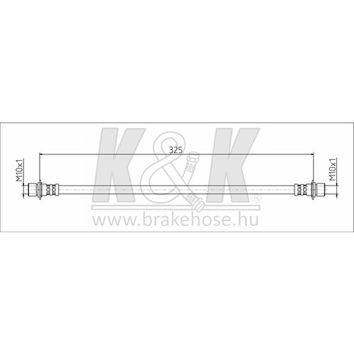 Шланг тормозной TOYOTA LAND CRUISER 100 (_J1_) 1998- задний (диск) \ FT1883 K&K K&K FT1883 | цена за 1 шт