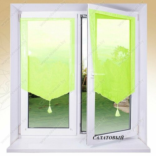 Шторы Гольф вуаль салатовый 1000₽