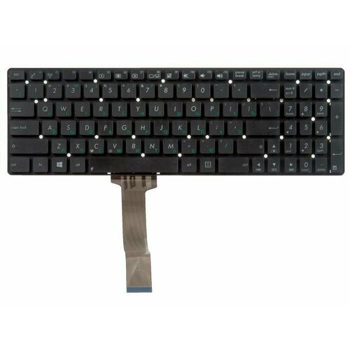 Клавиатура (keyboard) для ноутбука ASUS, черная без рамки, гор. Enter, ZeepDeep, 0KNB0-6121RU00 шлейф матрицы кабель для asus x751ln x751lx x751m x751ma x751md x751mj