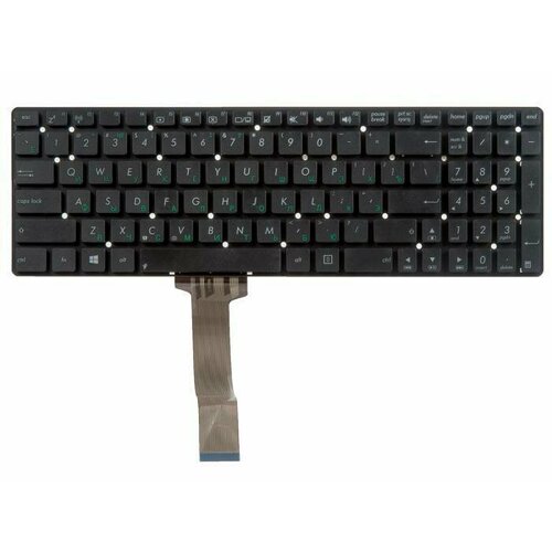 Клавиатура (keyboard) для ноутбука ASUS, черная без рамки, гор. Enter, ZeepDeep, 0KNB0-6121RU00 laptop dc power jack in cable socket for asus x751ln x751lnb x751lx x751m x751ma x751md x751mj x751s x751sa x751sj x751y x751yi