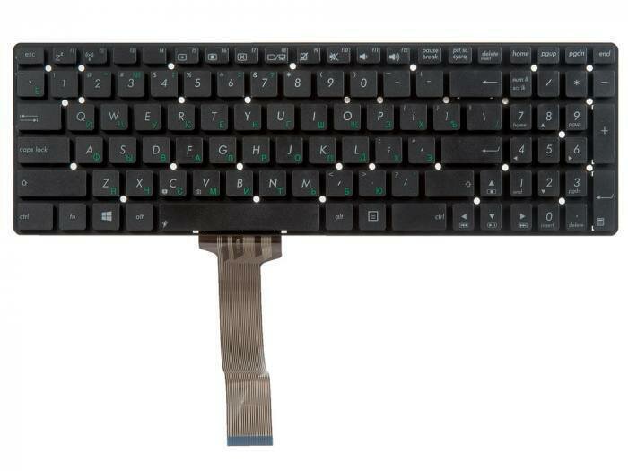 Клавиатура (keyboard) для ноутбука ASUS черная без рамки гор. Enter ZeepDeep 0KNB0-6121RU00