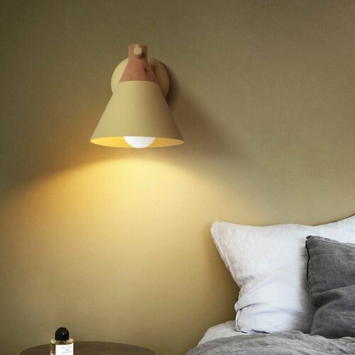 Бра Raymond/светильник настенный/настенные/на стену/цоколь Е27/светодиодный/в детскую/лофт/голубой/дерево