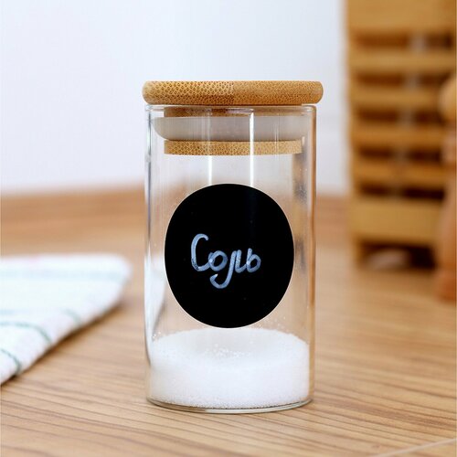 Наклейки водонепроницаемые Круг набор листов 5 шт меловой маркер диаметр 1 наклейки 38 мм 387₽