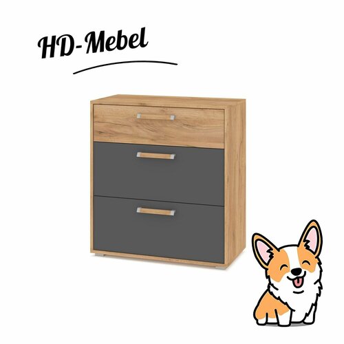 Комод FLORIDA Ф41 Золотой дуб/Графит