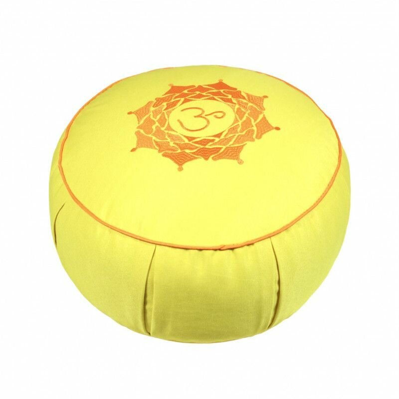 Подушка для медитации Yogastuff ОМ желтая 30*15 см