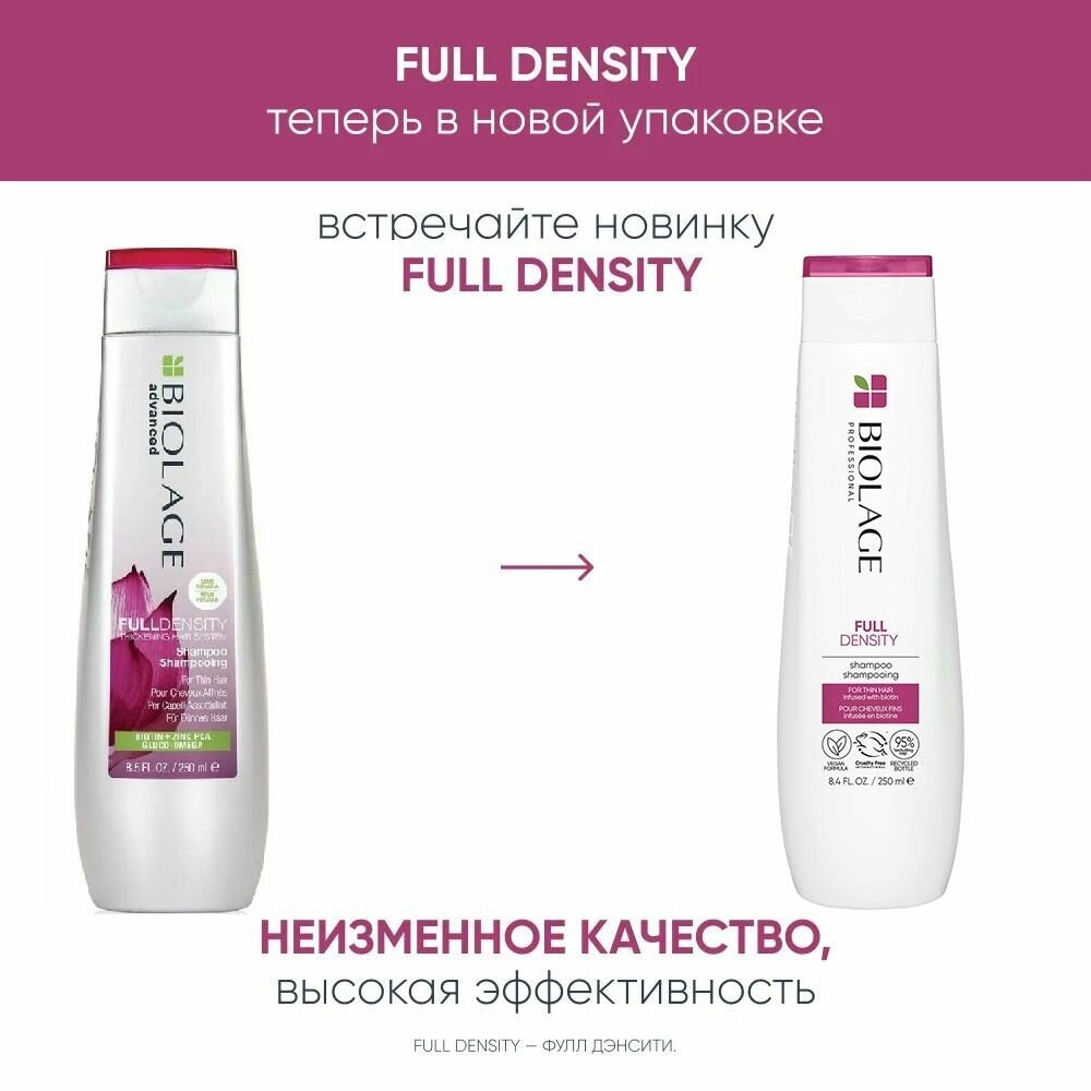 Matrix Biolage Шампунь для уплотния тонких волос Full Density Shampoo 250 мл — фото 1