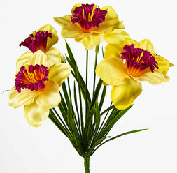 Искусственные цветы Желтые нарциссы 3 веточки 30 см