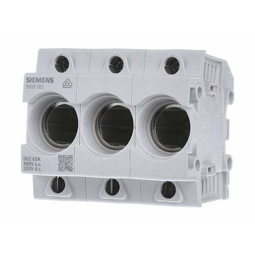 База предохранителей Neozed 3xD02 63A 5SG5702 Siemens 4001869503066 7194₽