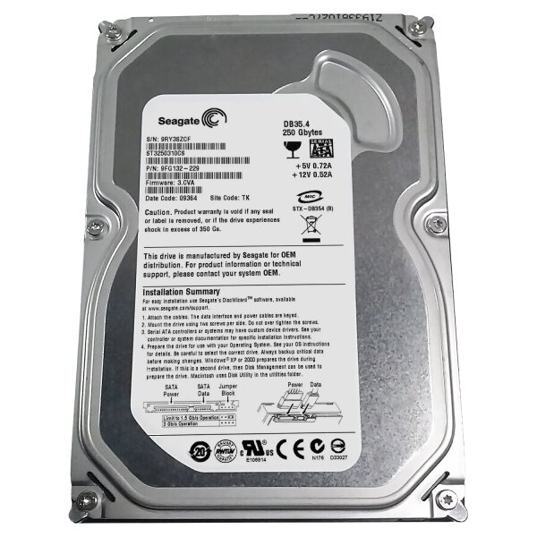 Жесткий диск Seagate ST3250310CS 250Gb SATAII 3,5" HDD