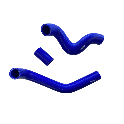 Патрубки радиатора на УАЗ 3163 (дв. 409, Евро-2,3 с кондиционером, силикон) синие 3 шт.