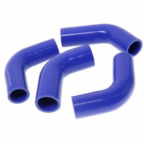 Патрубок ГАЗ-3302 дв. ЗМЗ-406 ЕВРО-2, 3 радиатора комплект 4шт. синий силикон