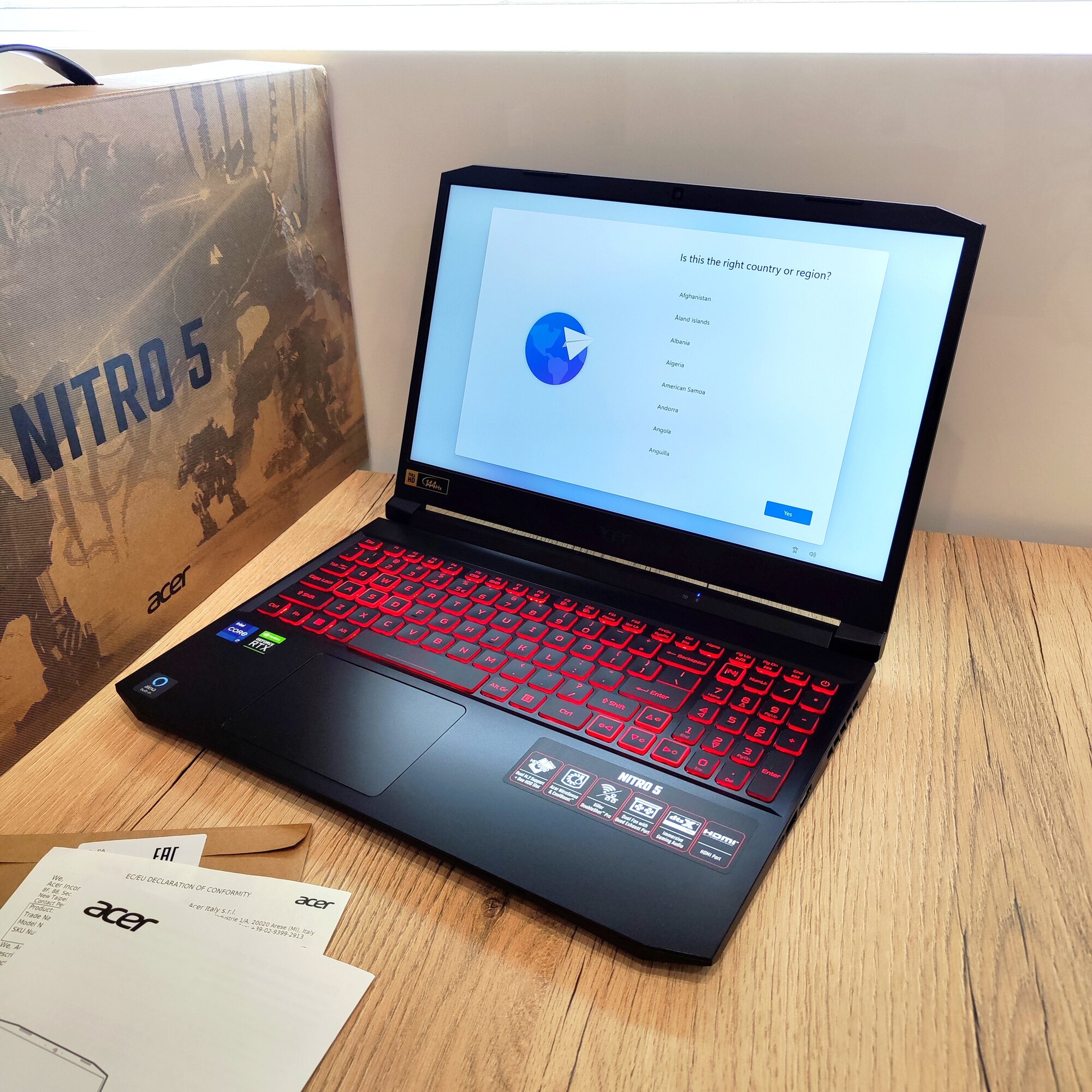 15.6" Новый игровой ноутбук Acer Nitro 5 AN515-57-79TD (i7-11800H 4.80 Ггц, RTX 3050Ti 4 GB, 8 ГБ DDR4, 512 SSD M.2, IPS FHD 1920x1080, Win 11)