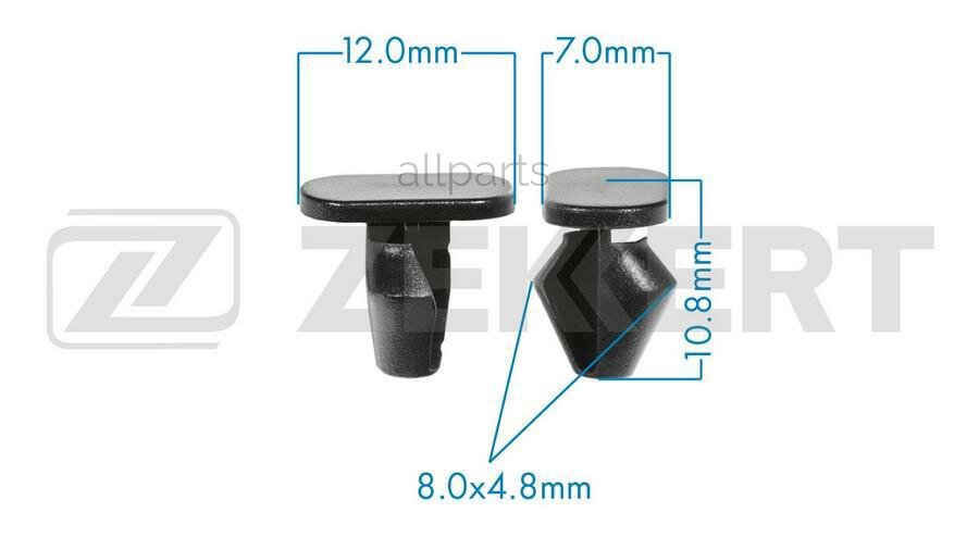 ZEKKERT BE-3538 Клипса крепёжная BMW Citroen Peugeot (миним. кол-во заказа 10 шт)