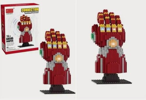 Изображение товара Конструктор 3D Из Миниблоков / Мстители: Перчатка Железного Человека 948 дет. 68595 / Подарок