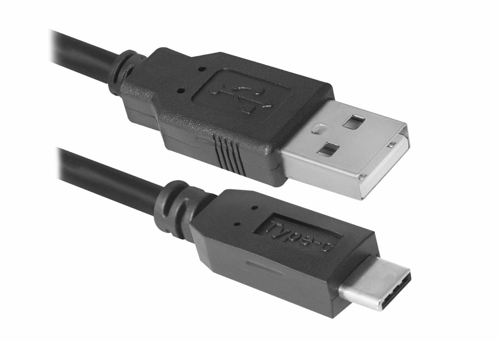 Кабель Defender 87492 USB AM -> Type C, 1 метр, черный, USB 2.0