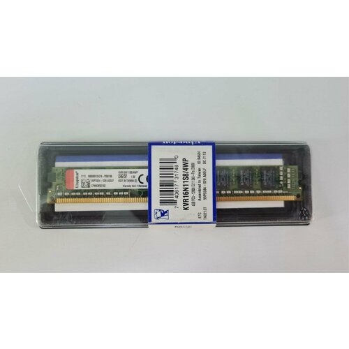 Оперативная память Kingston ValueRAM KVR16N11S8 4WP DDR3 DIMM 4Gb PC3-12800 CL11 89000₽