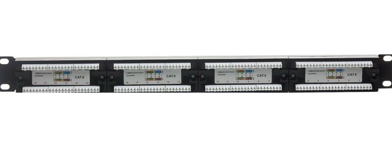 Патч-панель Exegate EX281080RUS (19", UTP, 24 port, cat.6, KRONE&110(dual IDC), 1U, RoHS, Black, RTL) - фото №13