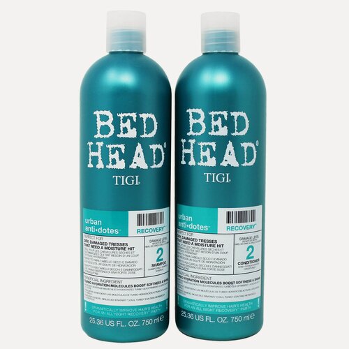 Изображение товара TIGI Bed Head Urban Anti+dotes Recovery - Шампунь и Кондиционер для восстановления поврежденных волос, уровень 2, 2*750 мл
