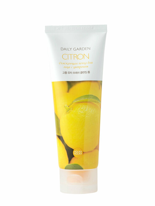 Holika Holika очищающая пенка для лица с цитроном Daily Garden Citron Fresh cleansing foam from Goheung, 120 мл, 144 г