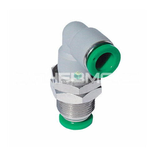 T10L0400 PNEUMAX - Соединитель панельный угловой цанговый 4 мм