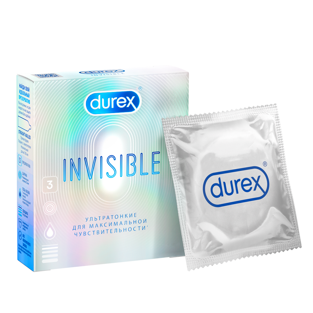 Презервативы Durex Invisible ультратонкие 3 шт