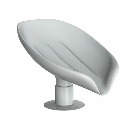 Мыльница со сливом для ванной на присоске 2 штуки Светло-серый 199₽