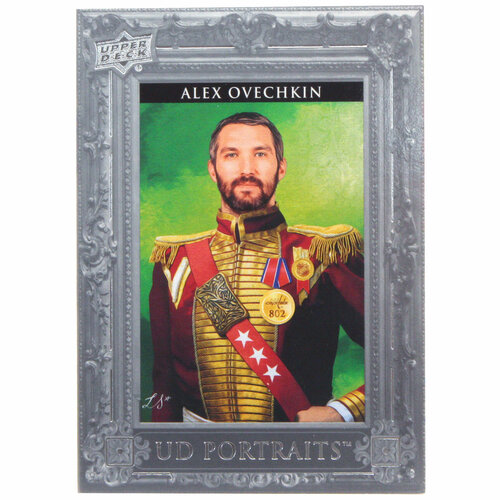 Коллекционная карточка Upper Deck Portraits Series 1 2023-24 Hockey #P-4 Александр Овечкин - Silver S0353
