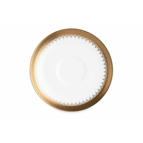 Блюдце для чашки чайной Narumi Золотая монета 16 см, фарфор костяной