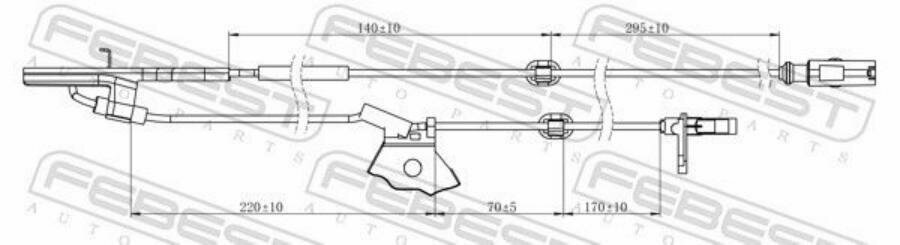 FEBEST 01606-006 Датчик ABS TOYOTA COROLLA 13-18 пер. прав.