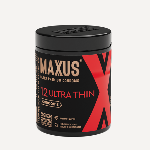 Изображение товара Презервативы MAXUS Ultra Thin №12 с железным кейсом, ультратонкие X-Edition, 12 шт