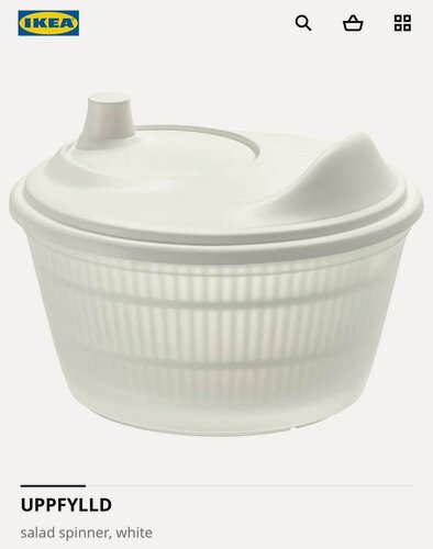 Изображение товара Сушилка для салата IKEA UPPFYLD, 23х16,5 см, полипропиленовый пластик