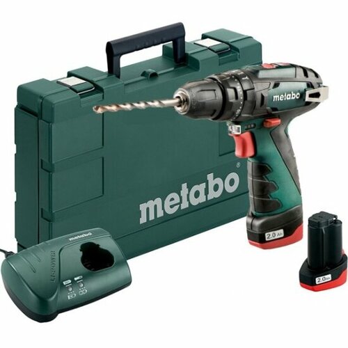 Дрель-шуруповерт аккумуляторная ударная Metabo PowerMaxx SB Basic 600385500 2 АКБ быстрая ЗУ кейс 23930₽